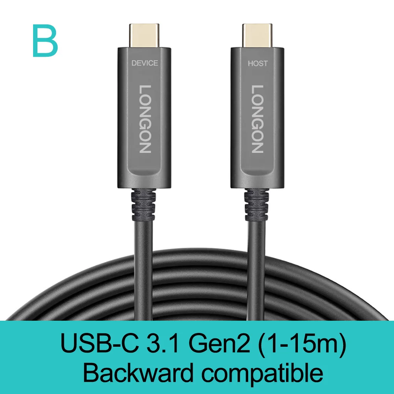LONGON Type C Active Optical Fiber Cable Compatible for Camera Oculus Link Quset
