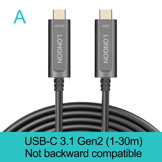 LONGON Type C Active Optical Fiber Cable Compatible for Camera Oculus Link Quset
