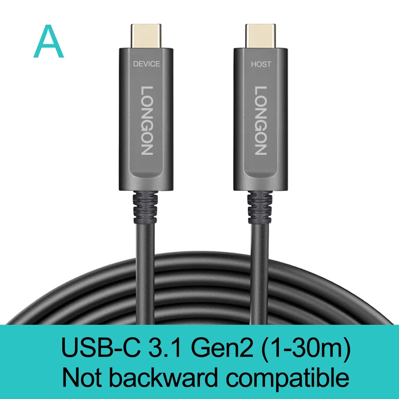 LONGON Type C Active Optical Fiber Cable Compatible for Camera Oculus Link Quset