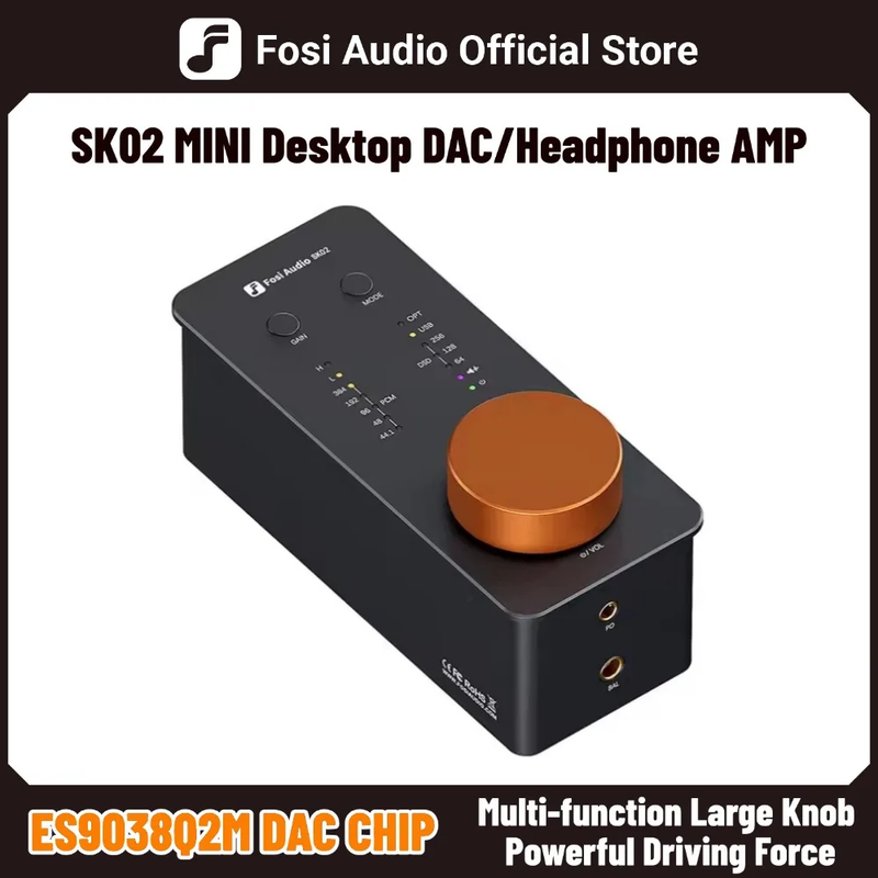 SK02 USB DAC Headphone Amplifier Amp Audio Decoder Support DSD 256 PCM for 3.5MM