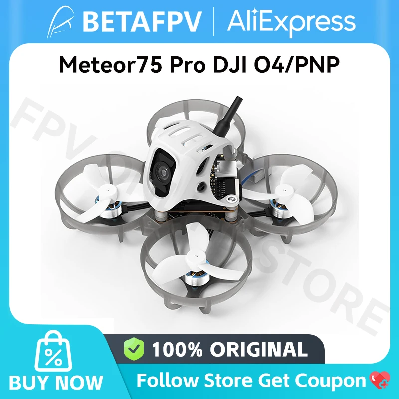 Meteor75 Pro O4 Brushless Whoop Quadcopter 1102 22000KV Motor Matrix 1S 3IN1 HD