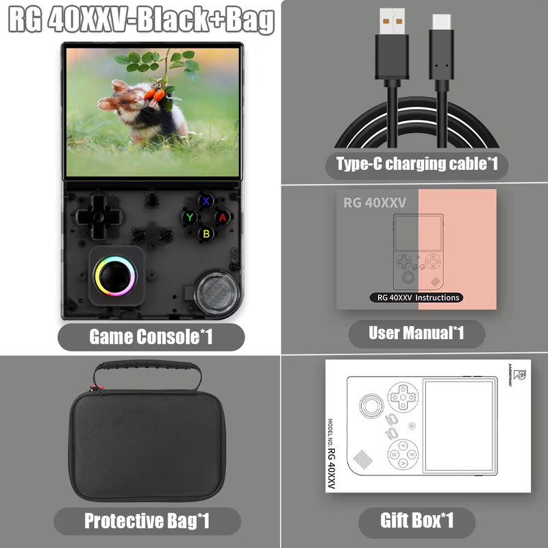 RG 40XXV 64 Bit Linux 4.0'' IPS 640*480 Screen Portable Game Player Tv-Hd-Out 32