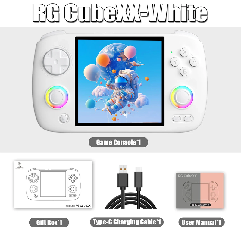 RG Cubexx Portable Handheld Games Console 3.95 Inch IPS Screen Linux System 5G W