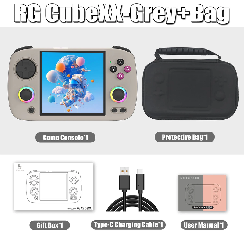 RG Cubexx Portable Handheld Games Console 3.95 Inch IPS Screen Linux System 5G W