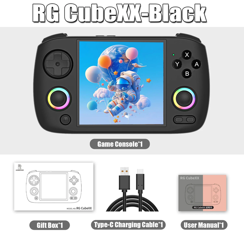 RG Cubexx Portable Handheld Games Console 3.95 Inch IPS Screen Linux System 5G W