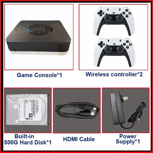New Super Game Console X3 500G HDD 70000+Games I3-3110M for Wii PS2 N64 PSP Game