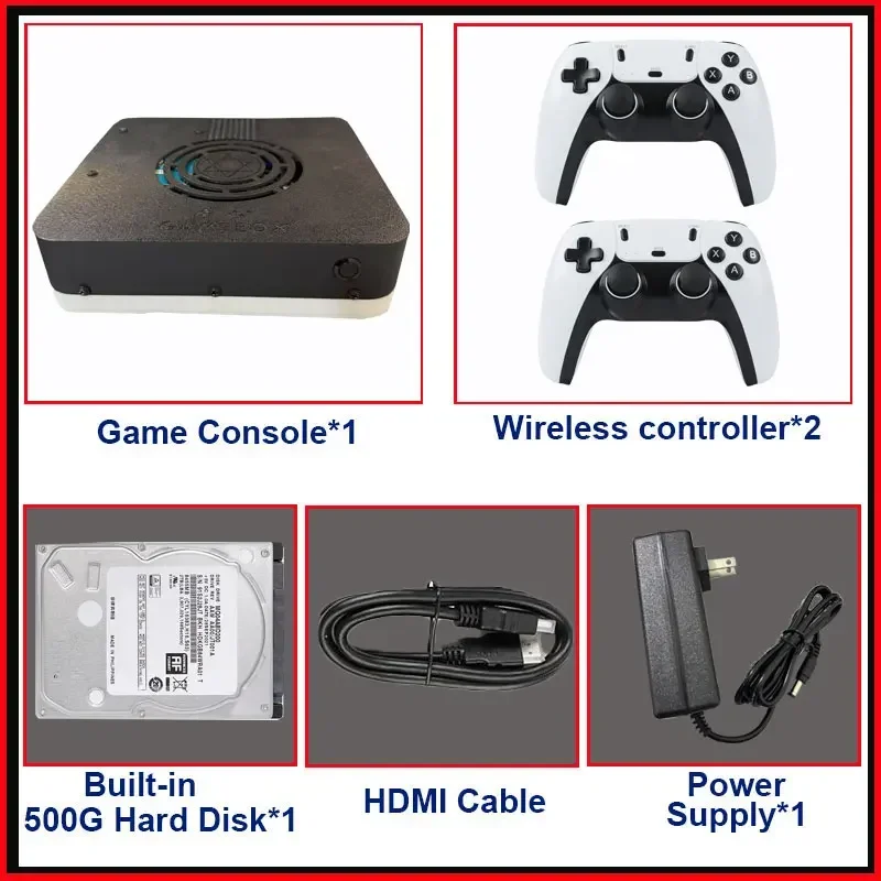 New Super Game Console X3 500G HDD 70000+Games I3-3110M for Wii PS2 N64 PSP Game