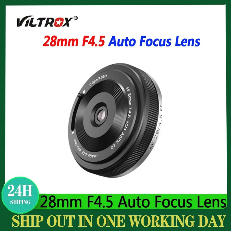 Viltrox 28Mm F4.5 Lens Full Frame Auto Focus Cameras Lens for Sony E Fujifilm XF