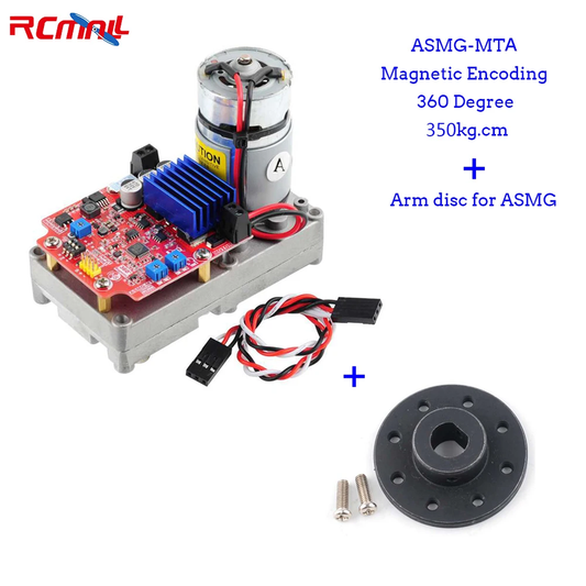 ASMG-MTA 350Kg.Cm Magnetic Encoding 360 Degree High Torque Digital Servo with Ar