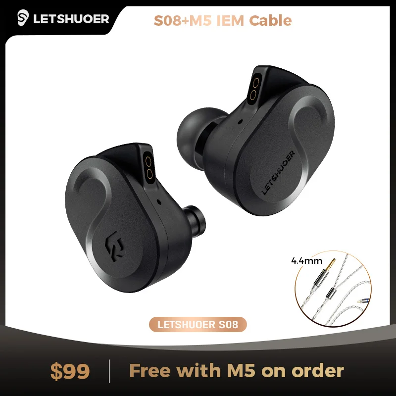 S08 Fourth Generation in Ear Monitor Earphone Dual-Coil 13Mm Planar Magnetic Dri