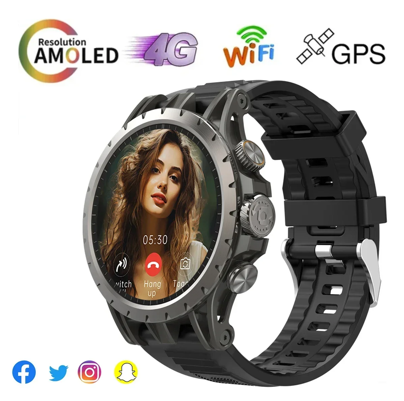 5G Full Netcom Smart Watch 4G with Android 9.0 5MP Rotating Camera GPS WIFI Goog
