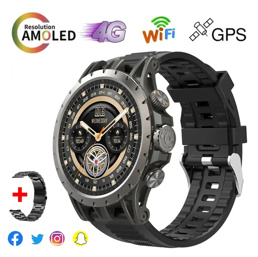 5G Full Netcom Smart Watch 4G with Android 9.0 5MP Rotating Camera GPS WIFI Goog