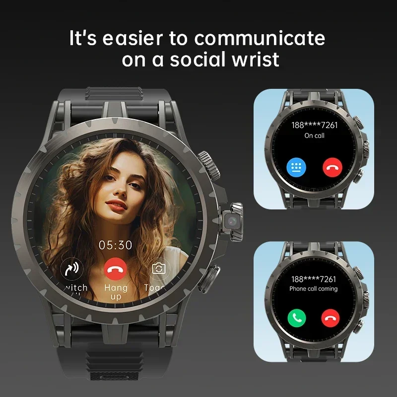 5G Full Netcom Smart Watch 4G with Android 9.0 5MP Rotating Camera GPS WIFI Goog