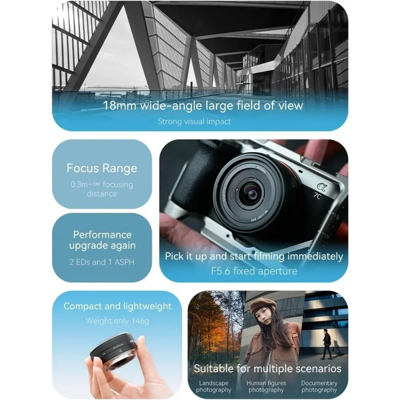 7Artisans 18Mm F5.6 Full-Frame Ultra-Wide Angle Lens Pancake Lens for Nikon Z So