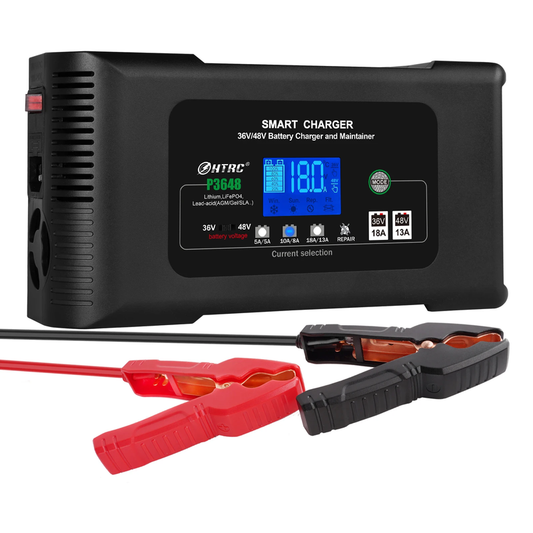 18Amp 36V/48V Golf Cart Battery Charger for Lithium Lifepo4 Lead-Acid Battery wi