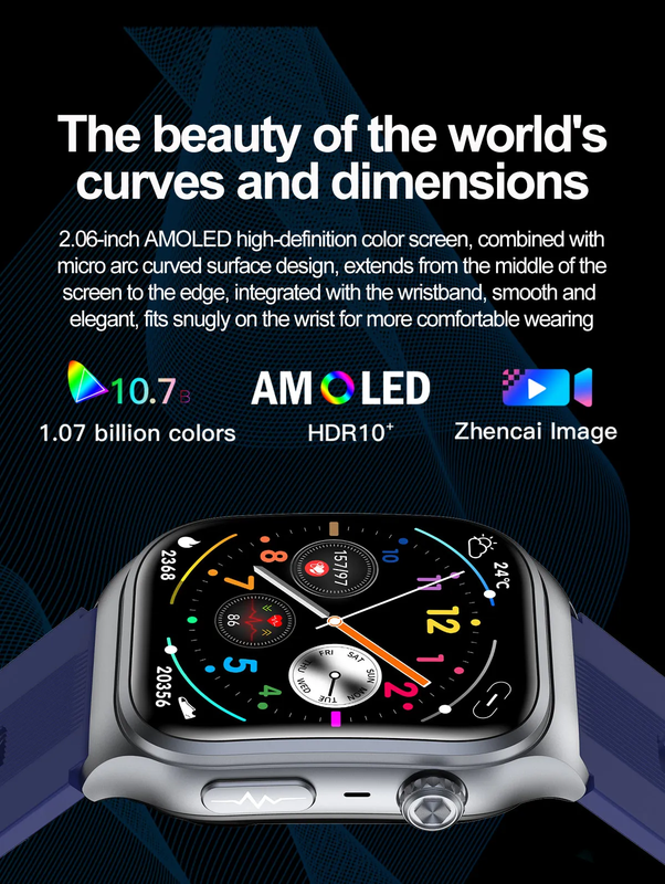 ECG Smart Watch S15 Air Pump Air Sac True Accurate Blood Pressure Oxygen Health