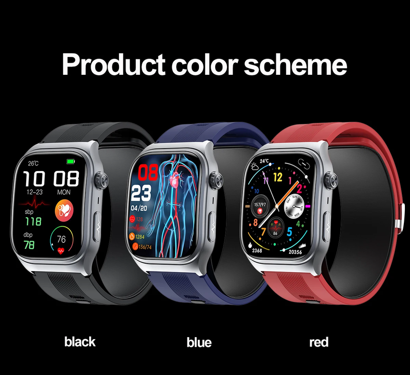 ECG Smart Watch S15 Air Pump Air Sac True Accurate Blood Pressure Oxygen Health