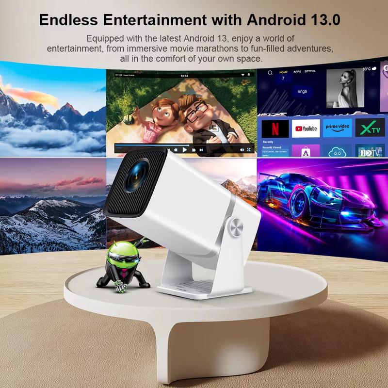 Mini HD Projector TD80W PK HY320 HY300 Full HD 1080P 2K 4K Android 13 Portable L