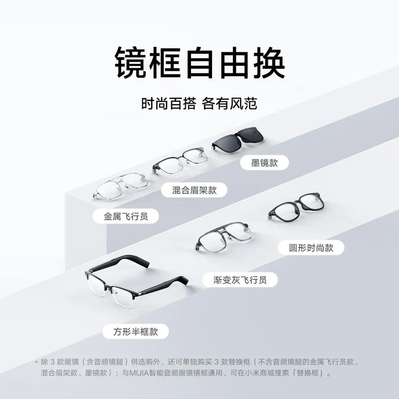 Mijia Smart Audio Glasses Joyful Edition Bluetooth 5.2 Headset Call Noise Reduct