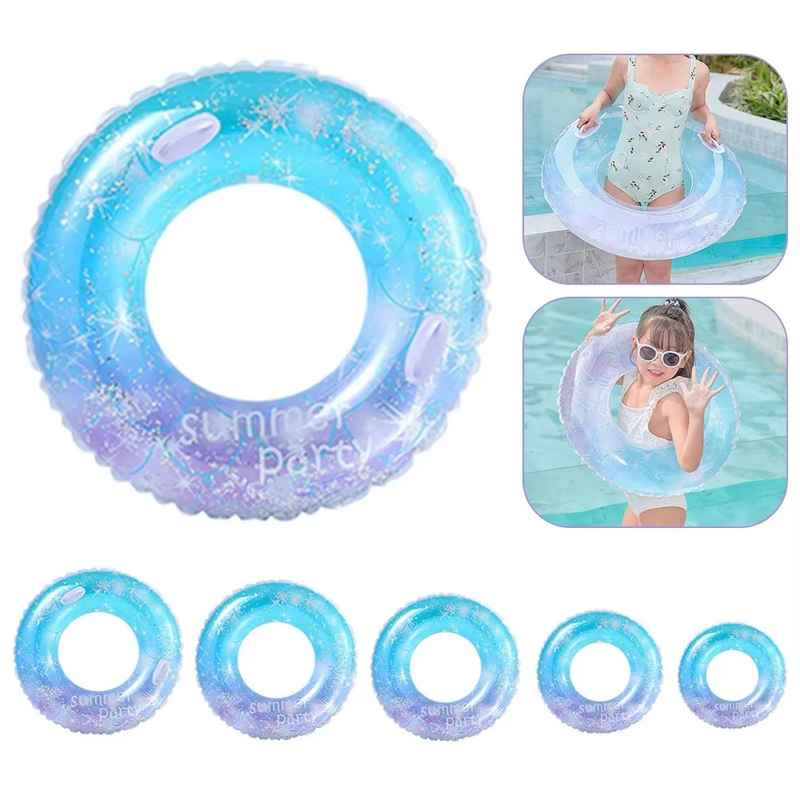 Swimming Ring Sequin Starry Sky for Kids Adult Children Inflatable Pool Foats Tu