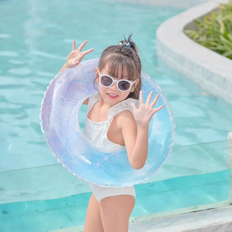 Swimming Ring Sequin Starry Sky for Kids Adult Children Inflatable Pool Foats Tu