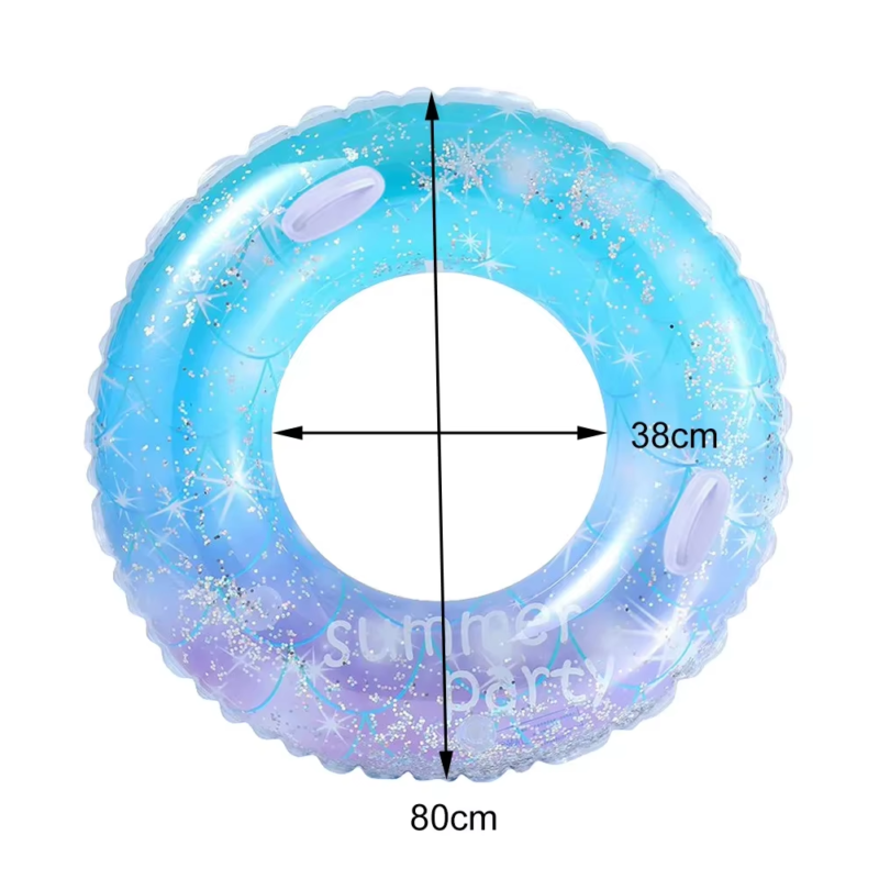 Swimming Ring Sequin Starry Sky for Kids Adult Children Inflatable Pool Foats Tu