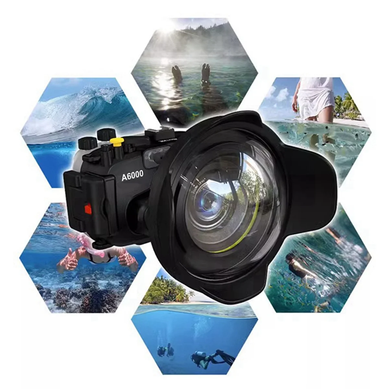 A05R for SLR Camera 67Mm Portable Waterproof Wide Angle Dome Port Lens Housing C