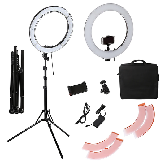 55W 18 Inch Camera Phone LED Ring Light Photography Studio Dimmable Ring Lamp wi