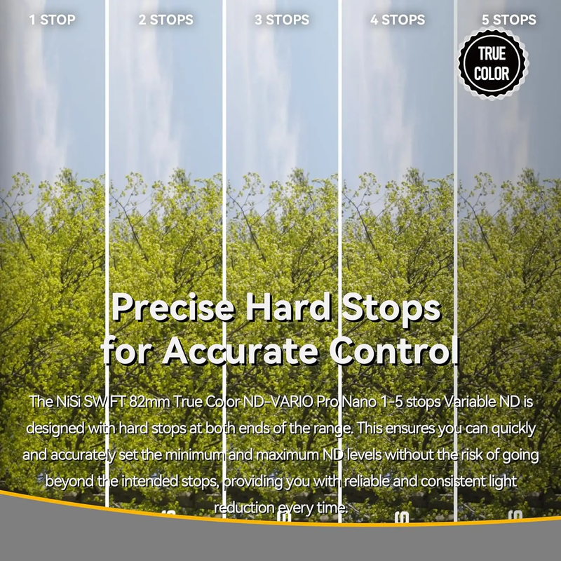 Nisi Swift True Color Nd-Vario 67/72/77Mm 1-5 Stops (ND2-ND32) Variable ND Filte