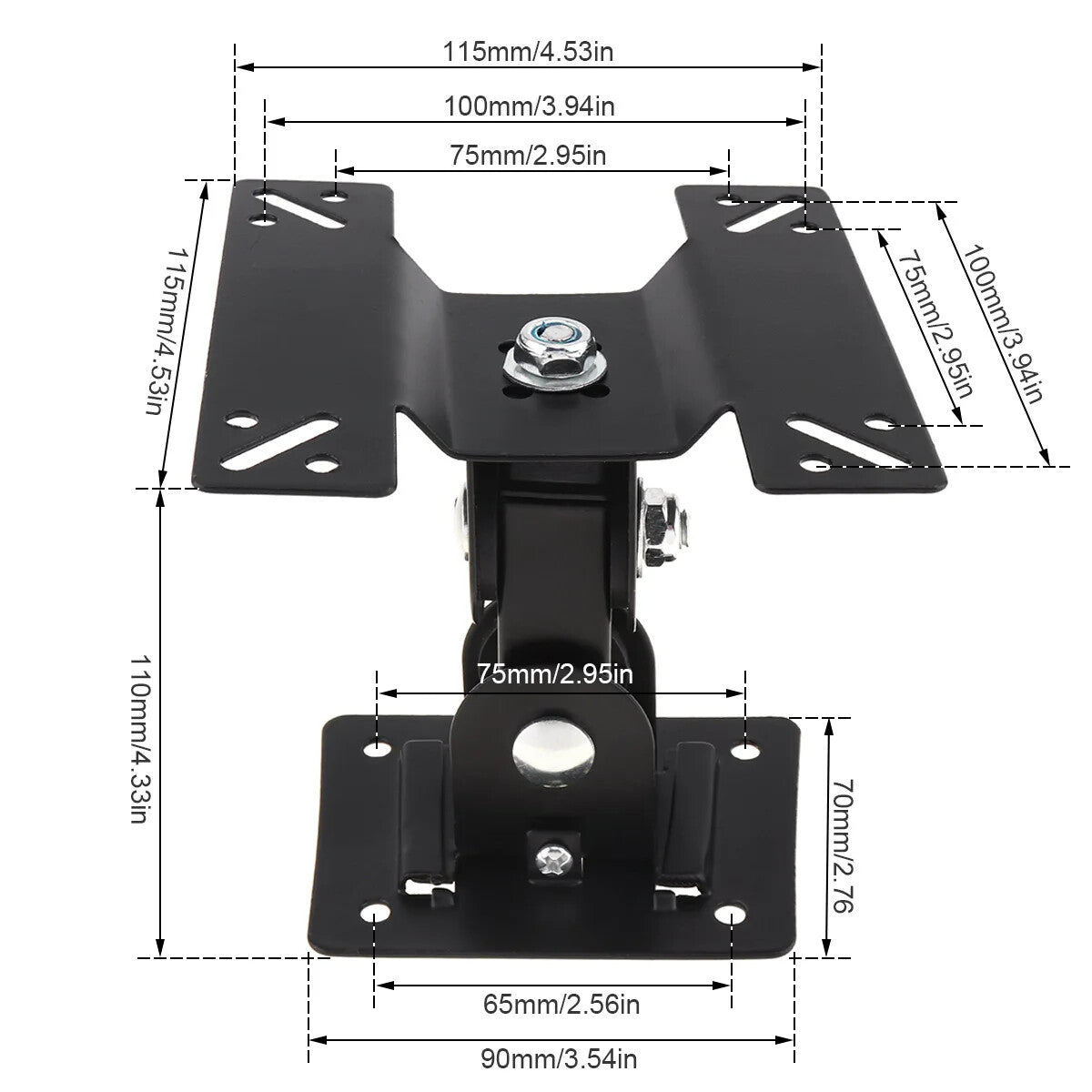 Universal Adjustable TV Wall Mount Bracket Flat Panel 180 Degree Rotation with