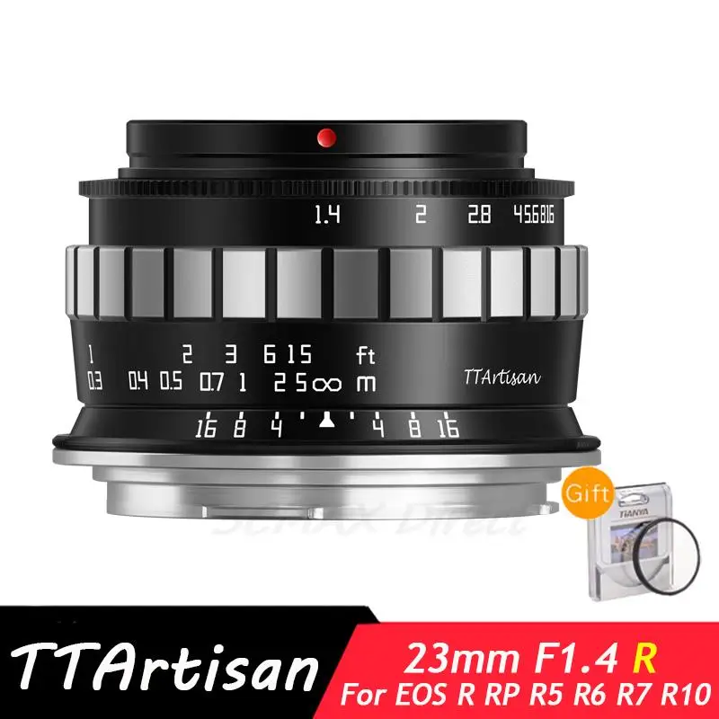 Ttartisan 23Mm F1.4 Camera Lens Manual Focus for Canon RF Mount like EOS R RP R5