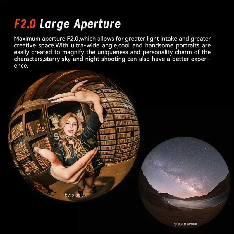 6.5Mm F2.0 Manual Focus APS-C Fish-Eye Lens Large Aperture 192 Angle of View Cam