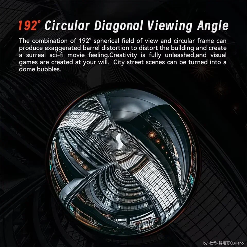 6.5Mm F2.0 Manual Focus APS-C Fish-Eye Lens Large Aperture 192 Angle of View Cam