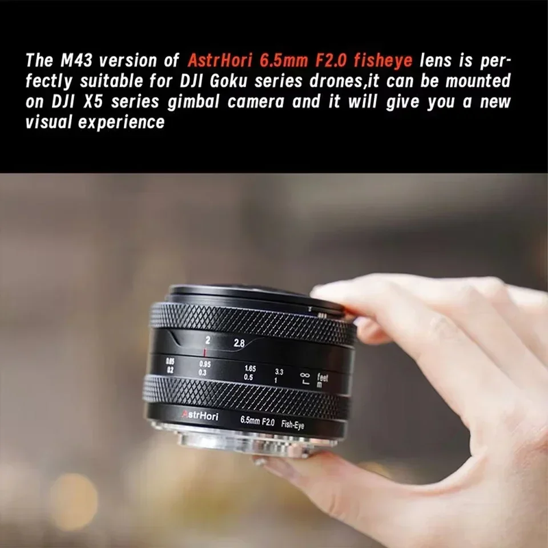6.5Mm F2.0 Manual Focus APS-C Fish-Eye Lens Large Aperture 192 Angle of View Cam
