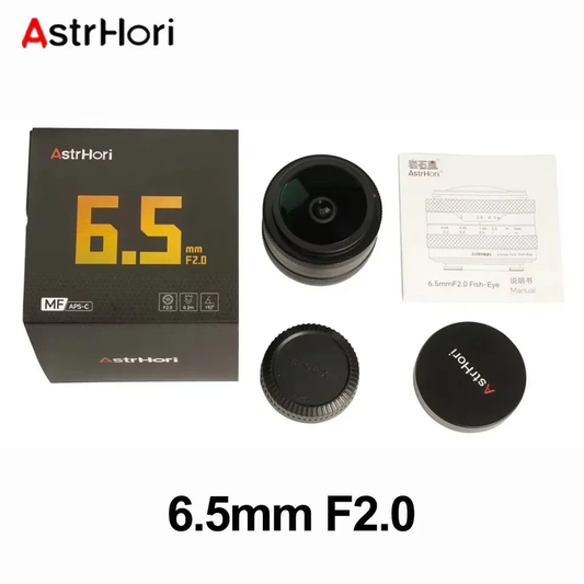 6.5Mm F2.0 Manual Focus APS-C Fish-Eye Lens Large Aperture 192 Angle of View Cam
