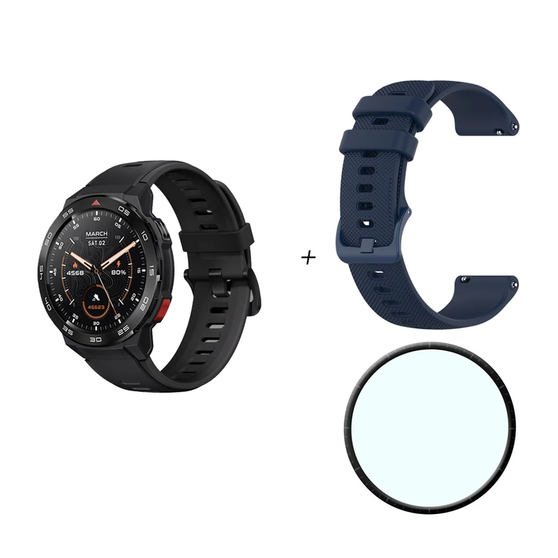 GS Pro Smartwatch GPS Positioning 1.43Inch AMOLED HD Screen 5ATM Waterproof Blue