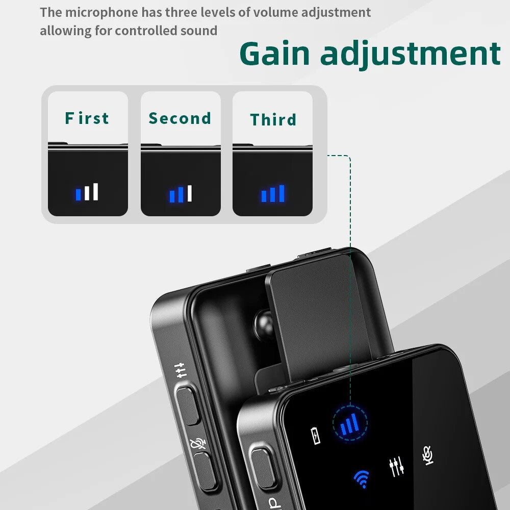 Lavalier Wireless Microphone for Phone Lapel Microphone Mic with Charging Box