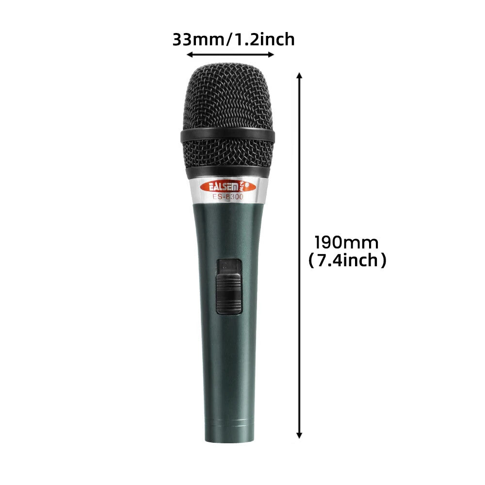 EALSEM ES-8300 Professional Wired Dynamic Microphone Vocal Mic with XLR to