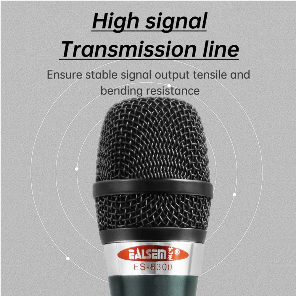EALSEM ES-8300 Professional Wired Dynamic Microphone Vocal Mic with XLR to