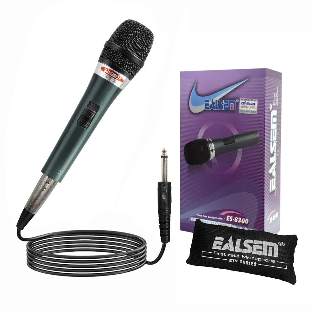 EALSEM ES-8300 Professional Wired Dynamic Microphone Vocal Mic with XLR to
