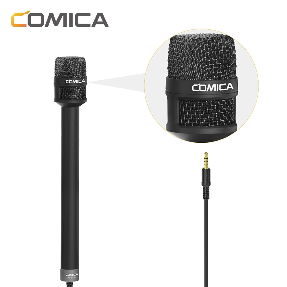 COMICA HRM-S Reporter/Interview Microphone for Smartphone is specially designed