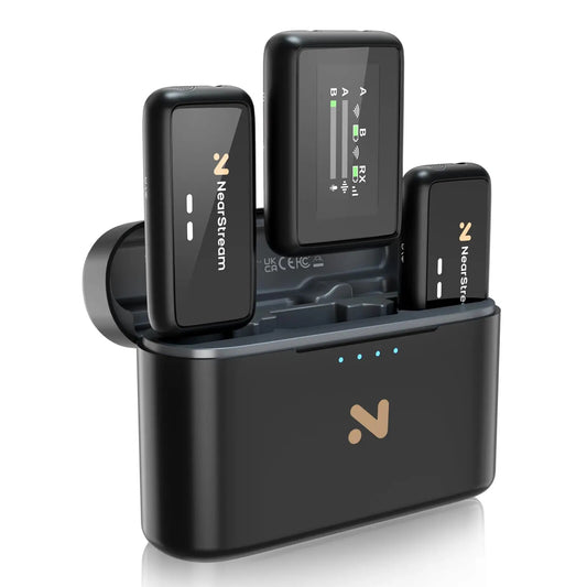 Nearstream AWM20T Lavalier Wireless Microphone 1 Drag 2 Microphone Lapel