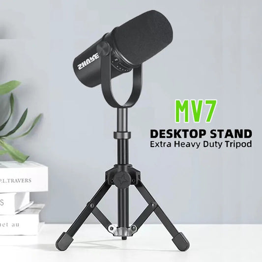 1PC Microphone Stand Metal Tripod Bracket For MV7 MV7X Professional Condenser