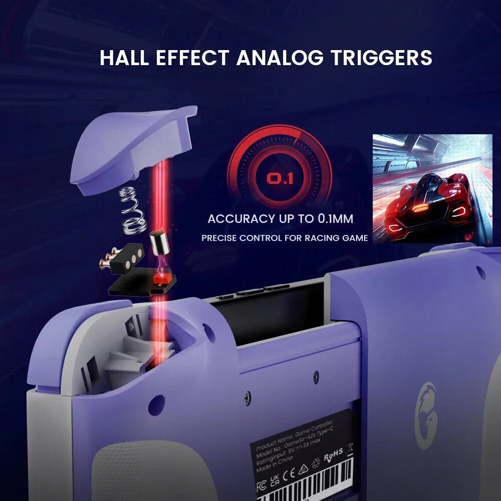 Gamesir X2s Type-c Wired Hall Effect Joystick Mobile Game Controller Gamepad for