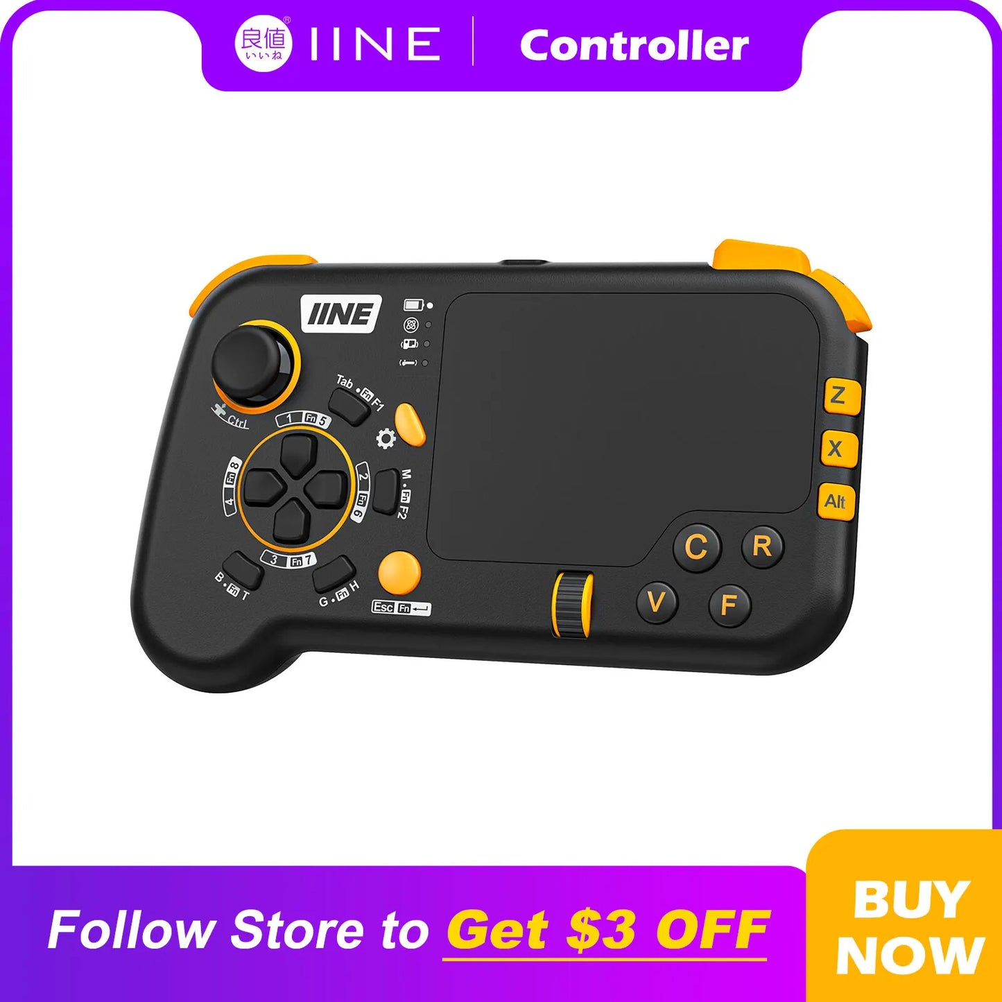 IINE Ungrade Wireless Mouse-Pad Controller As Keyboard and Mouse Combo Set with