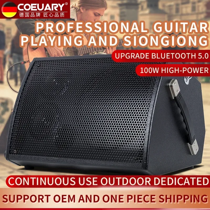 100W High-Power Electric Guitar Amplifier Portable Bluetooth Speaker Outdoor Mul