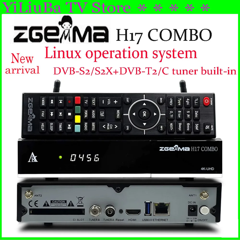 [Genuine]2025Newest ZGEMMA H17 COMBO 4K UHD-2160P Dual-Mode Satellite TV Receive