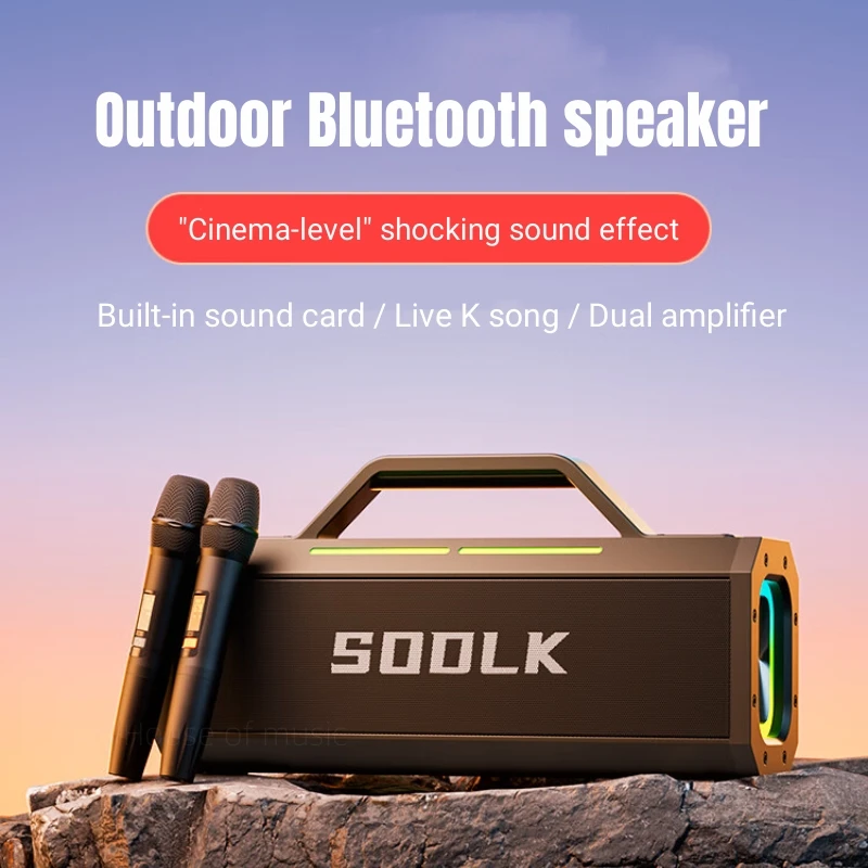 SODLK 150W Portable TWS Subwoofer Waterproof Sound Column Wireless NFC Bluetooth