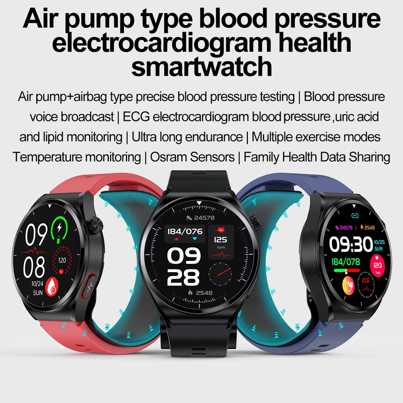 For Huawei GT 2025 New Air Pump Smart Watch Health Watch Heart Rate Thermometer