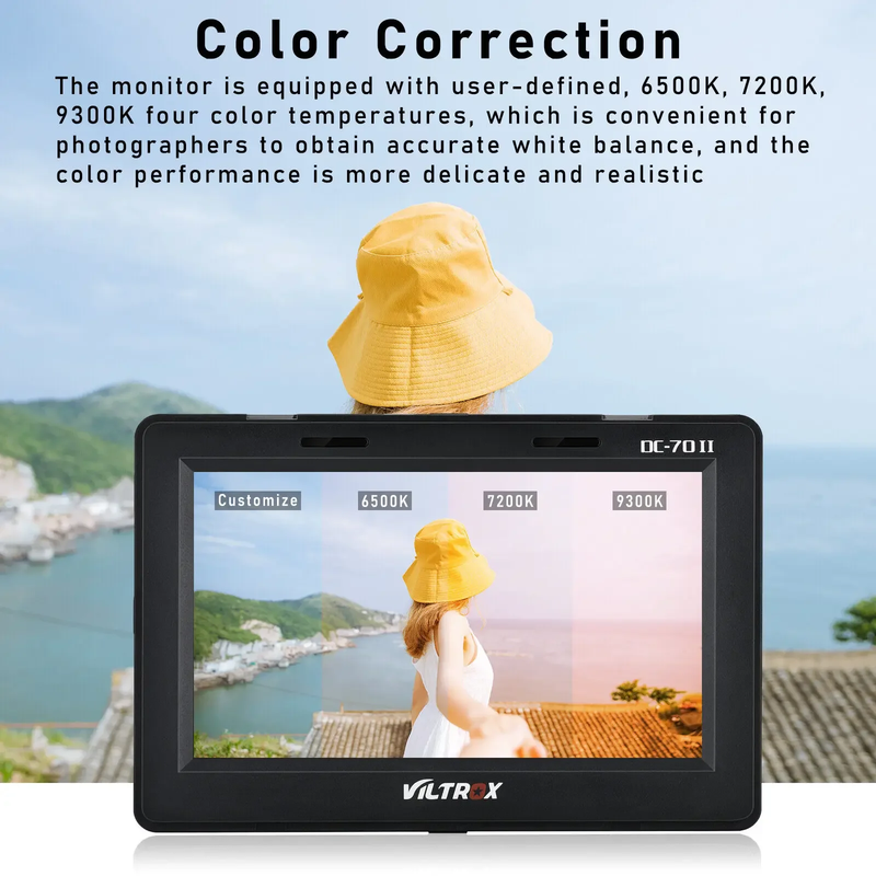 VILTROX DC-70II 7 Inch 4K HD Field On-Camera Monitor for Canon Nikon Sony DSLR C